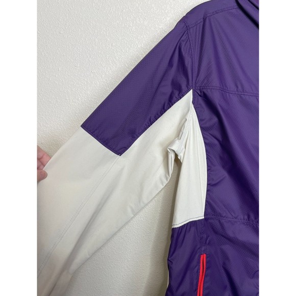 Eddie Bauer Small Windbreaker Jacket Purple Full Zip Long Sleeve Pockets Retro - Picture 5 of 15
